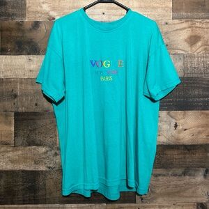 Vintage Vogue Magazine Paris New York Embroidered T-Shirt Women’s Size L
